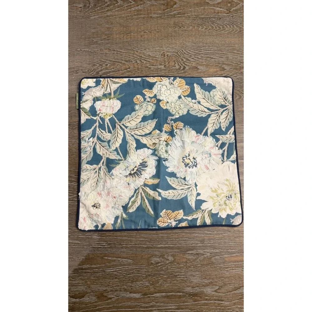 Celerie Kemble Pillow Cover Floral Blue Pink 18